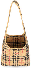 Load image into Gallery viewer, Woven tote bag in tartan