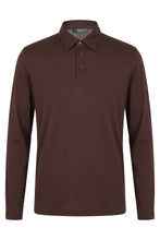Load image into Gallery viewer, Long-sleeve polo in mixed cotton silk