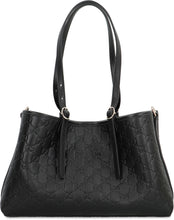 Load image into Gallery viewer, Shopping bag GG Emblem Media in leather