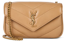 Load image into Gallery viewer, Loulou Mini chevron leather pouch