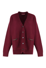 Load image into Gallery viewer, Cardigan in cashmere and wool with Clip