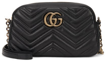 Load image into Gallery viewer, GG Marmont Gucci bag in chevron nappa