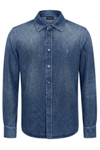 Load image into Gallery viewer, Denim shirt in cotton with embroidery