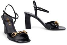 Load image into Gallery viewer, High-heeled sandal in leather