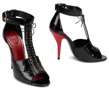 Load image into Gallery viewer, Open-toe shoe with stiletto heel