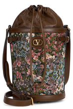 Load image into Gallery viewer, Bucket bag in cotton and leather