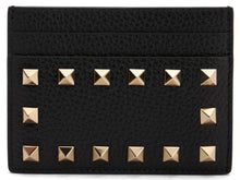 Load image into Gallery viewer, Leather card holder with studs