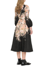 Load image into Gallery viewer, Illustration buttoned Linen dress