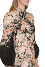 Load image into Gallery viewer, Illustration buttoned Linen dress