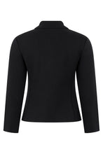 Load image into Gallery viewer, Elegant black jacket for women with long sleeves versatile