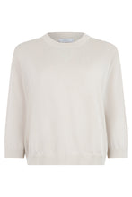 Load image into Gallery viewer, Crew neck sweater with metallic yarn