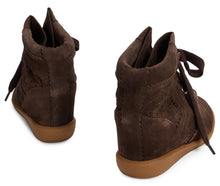 Load image into Gallery viewer, Sneakers with wedge Bobby in leather