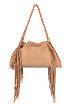 Load image into Gallery viewer, Cinch M suede shoulder bag