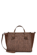 Load image into Gallery viewer, Marcella straw bag with suede finishes