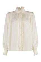 Load image into Gallery viewer, Oversized silk jacquard blouse