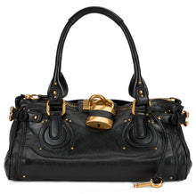 Load image into Gallery viewer, Elegant Black Leather Bag with Golden Details