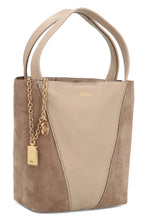 Load image into Gallery viewer, Tote bag Chloé Spin small in burgundy leather and suede
