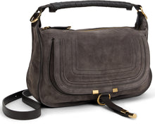 Load image into Gallery viewer, Marcie Shoulder Bag in Suede Leather