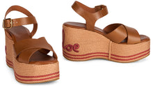 Load image into Gallery viewer, Wedge sandal in leather