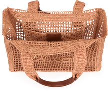 Load image into Gallery viewer, Tote bag East-West Summer Banana in raffia