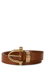 Load image into Gallery viewer, Calf leather bracelet in leather and brass