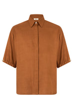 Load image into Gallery viewer, Short sleeve shirt in blended linen
