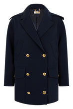 Load image into Gallery viewer, Double-breasted coat with patch pockets