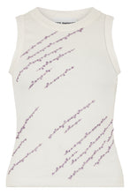 Load image into Gallery viewer, Ribbed tank top with rhinestones