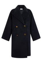 Load image into Gallery viewer, Double-breasted wool coat