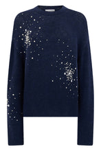 Load image into Gallery viewer, Crew neck sweater with decorative crystals