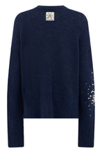 Load image into Gallery viewer, Crew neck sweater with decorative crystals