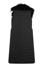 Load image into Gallery viewer, Padded gilet with fur collar