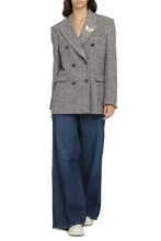 Load image into Gallery viewer, Knitted double-breasted blazer