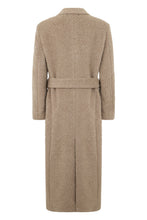 Load image into Gallery viewer, Double-breasted coat with a belt in virgin wool