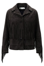 Load image into Gallery viewer, Suede jacket with fringes