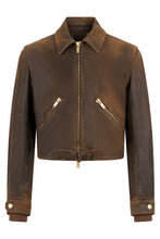 Load image into Gallery viewer, Cropped Leather Jacket