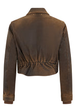 Load image into Gallery viewer, Cropped Leather Jacket