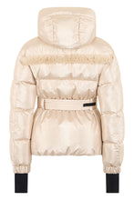 Load image into Gallery viewer, Padded ski jacket Mondim with hood and shearling detail