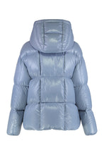 Load image into Gallery viewer, Blu padded jacket with high collar