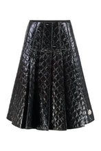 Load image into Gallery viewer, Padded Midi Skirt with Checked Pattern