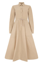 Load image into Gallery viewer, Midi chemisier dress in poplin