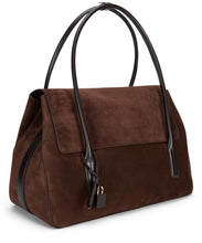 Load image into Gallery viewer, Large suede shoulder bag
