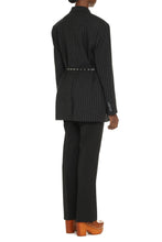 Load image into Gallery viewer, Pinstripe double breasted blazer