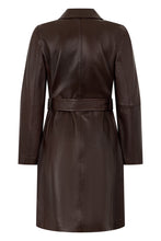 Load image into Gallery viewer, Long leather trench