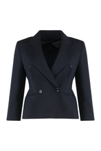Load image into Gallery viewer, Crop blazer in wool fabric