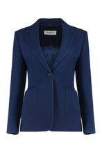 Load image into Gallery viewer, Single-button blazer in pique jersey