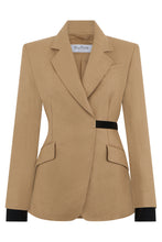 Load image into Gallery viewer, Single-breasted linen blazer