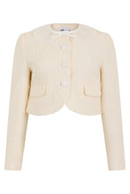 Load image into Gallery viewer, Bouclé jacket with lace collar