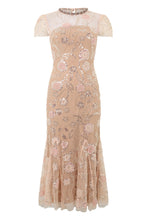 Load image into Gallery viewer, Pink midi dress with sequins