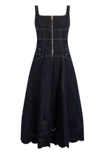 Load image into Gallery viewer, Midi dress in denim